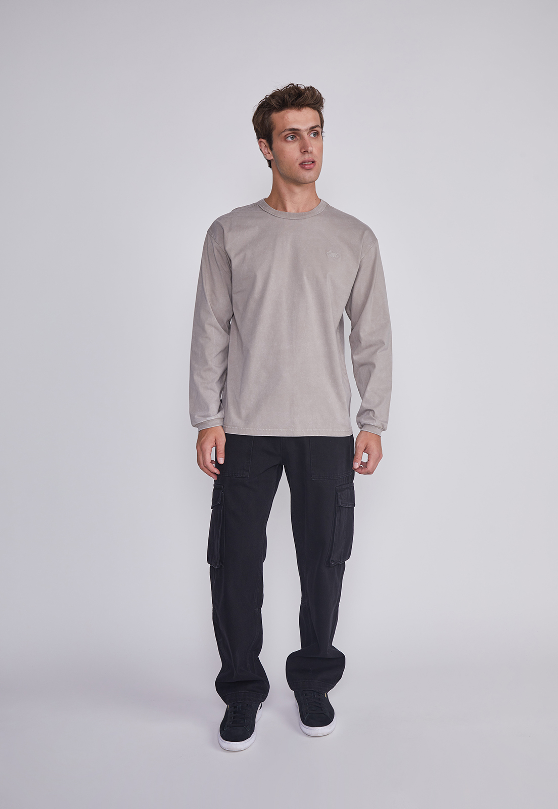 Polera Hombre Lavada Basica Beige Sioux 5