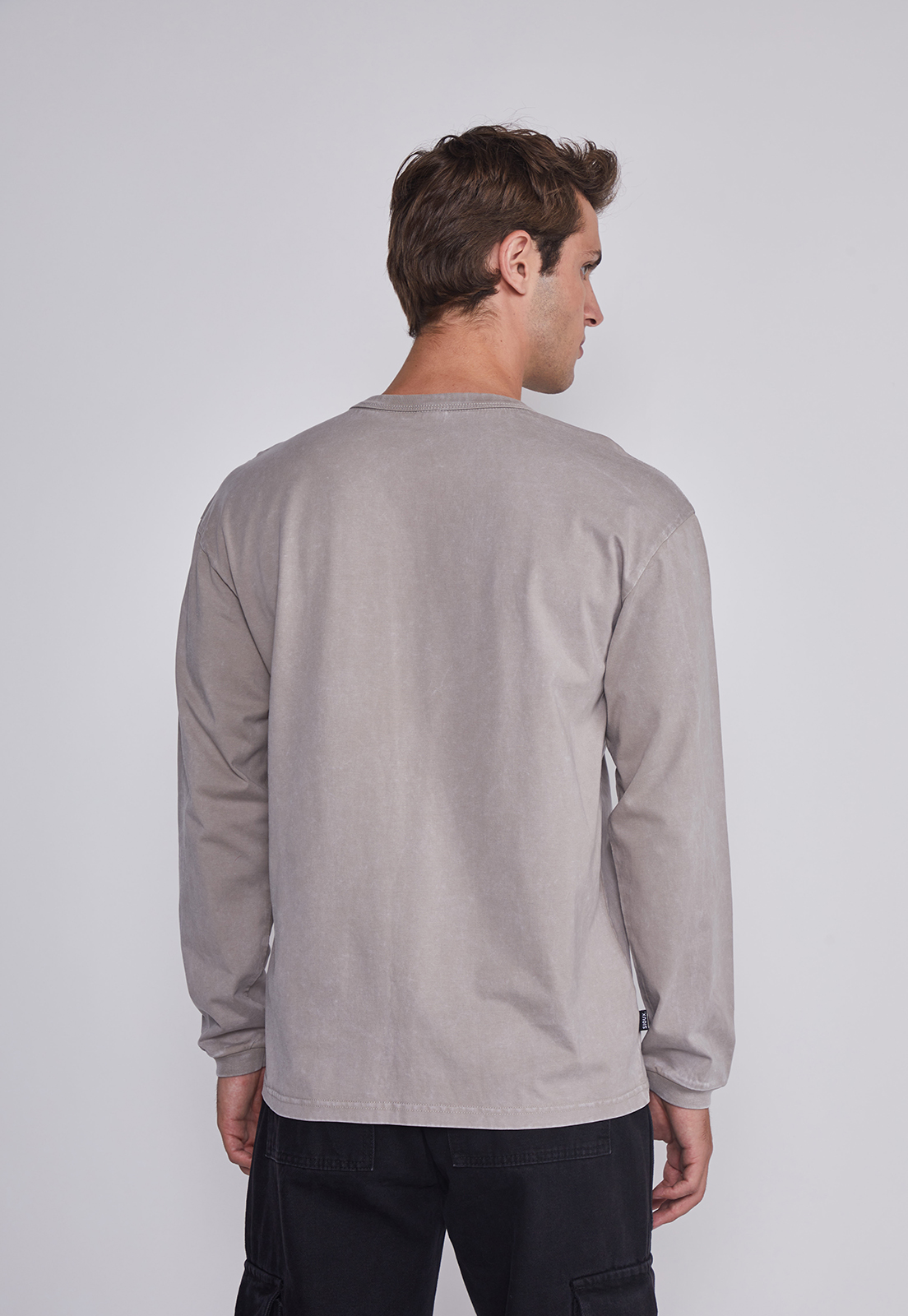 Polera Hombre Lavada Basica Beige Sioux 4
