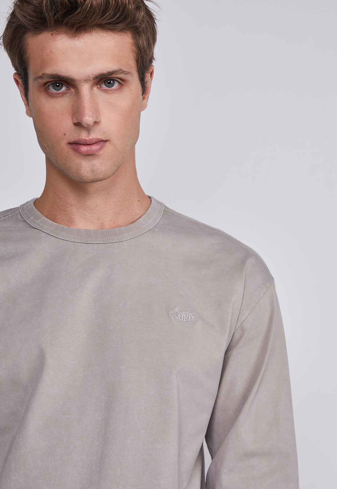 Polera Hombre Lavada Basica Beige Sioux 3