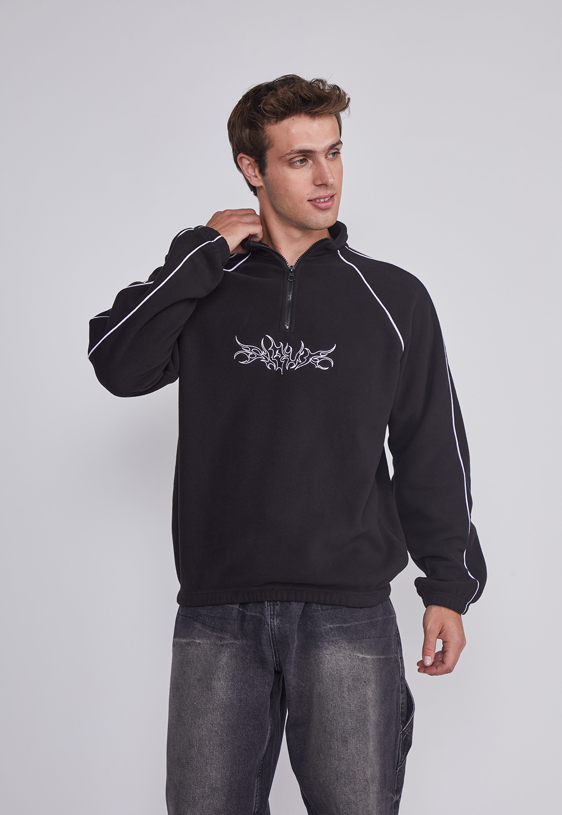 Polar Hombre Medio Cierre Negro Sioux 1