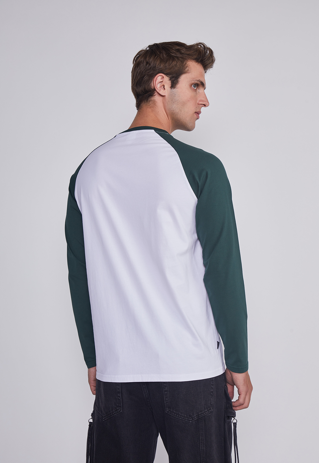 Polera Hombre Bicolor Verde Sioux 4