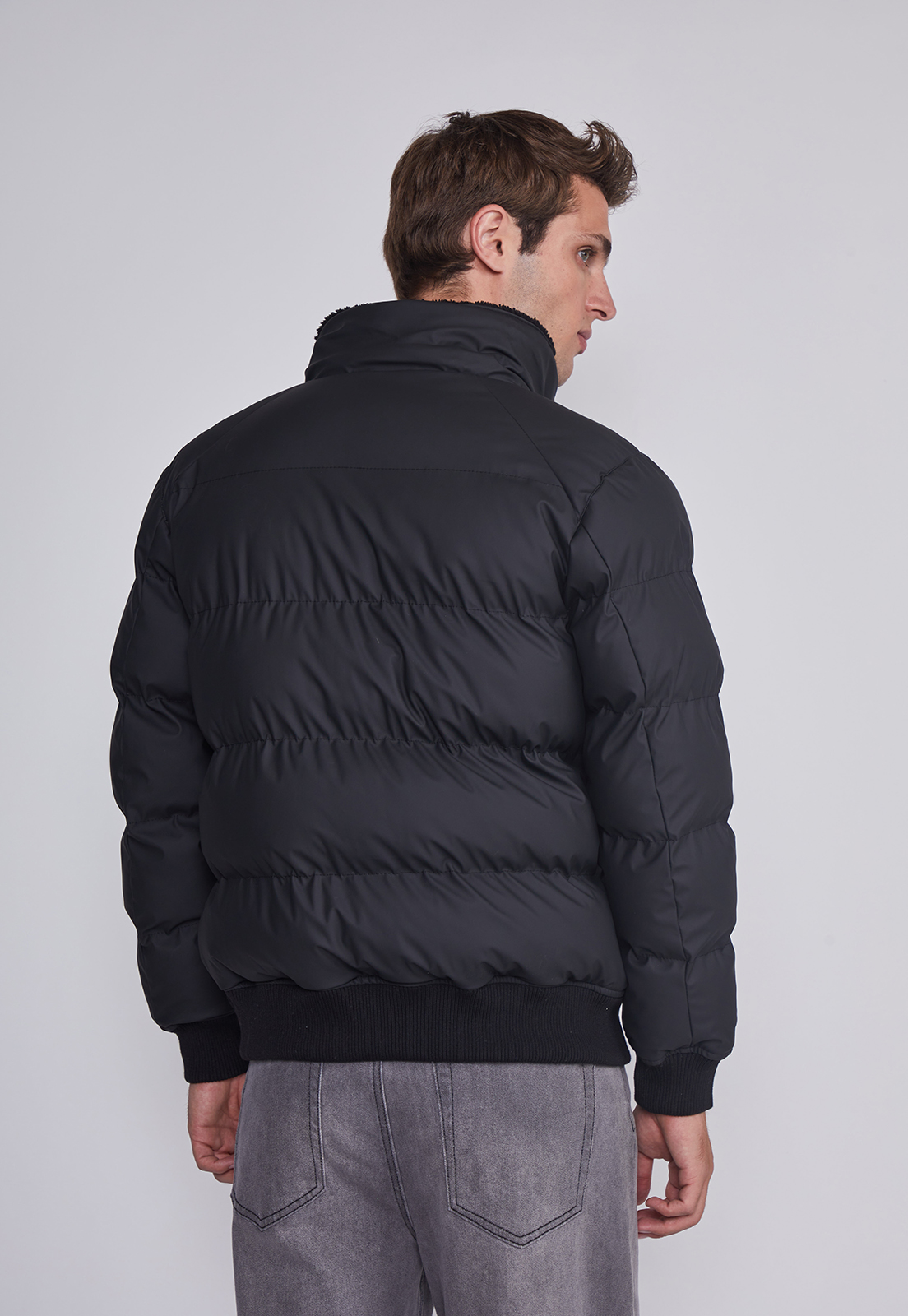 Parka Hombre Acolchada Engomada Negro Sioux 4