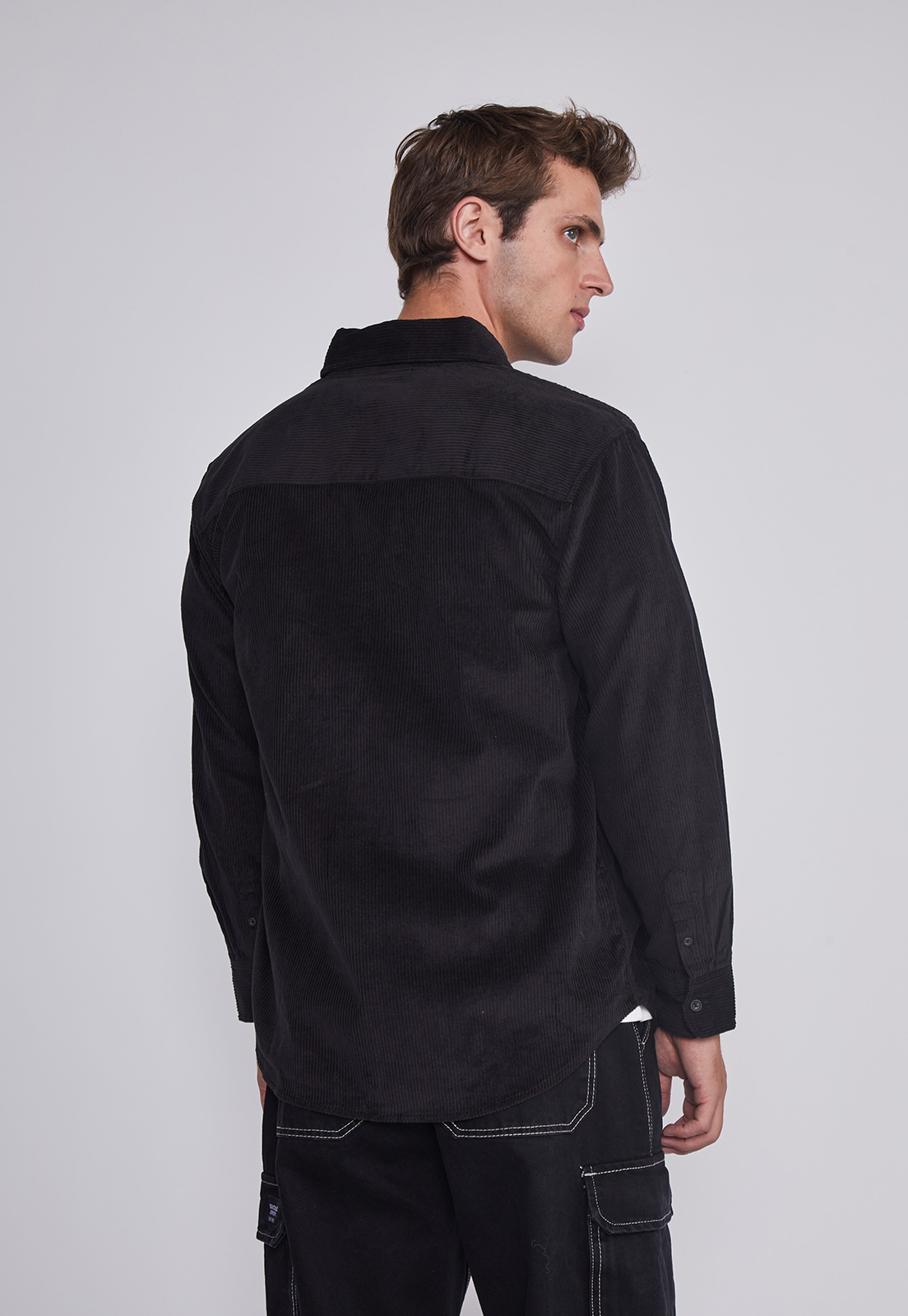 Camisa Hombre Cotele Azul Sioux 4