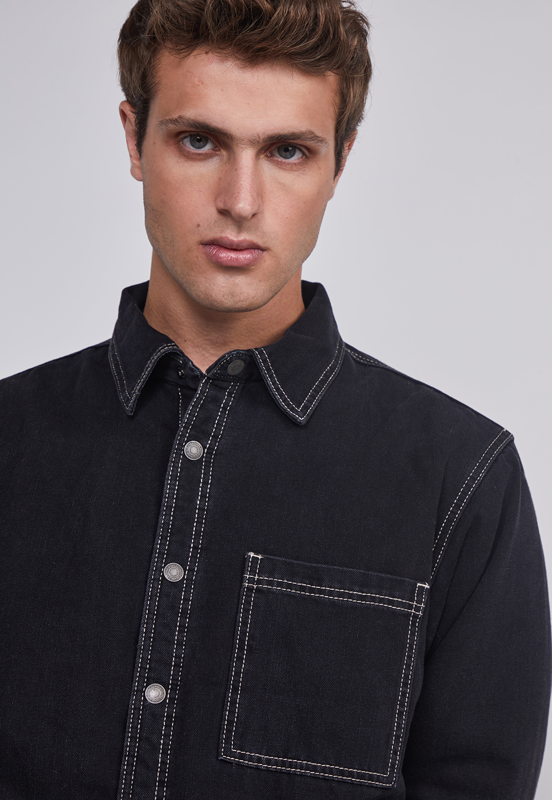 Chaqueta Hombre Denim Peluda Negro Sioux 3