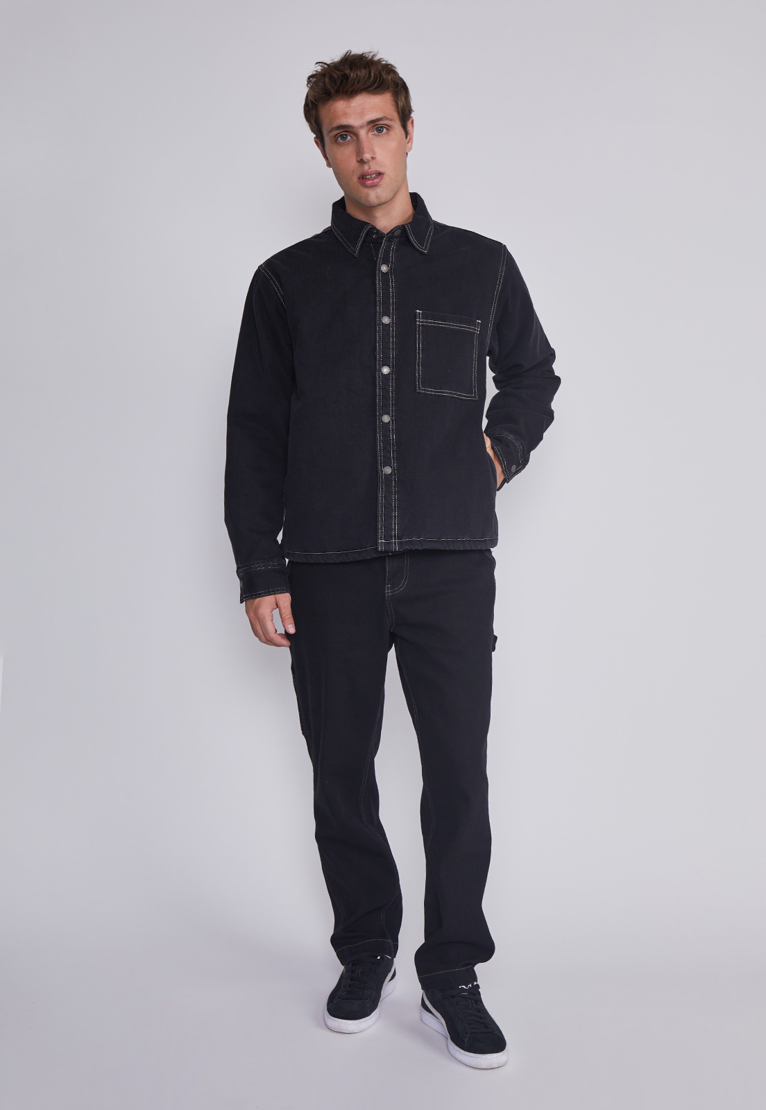 Chaqueta Hombre Denim Peluda Negro Sioux 5