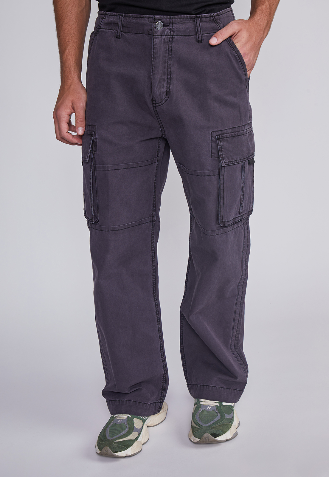 Pantalón Hombre Cargo Ajustable Gris Sioux 1