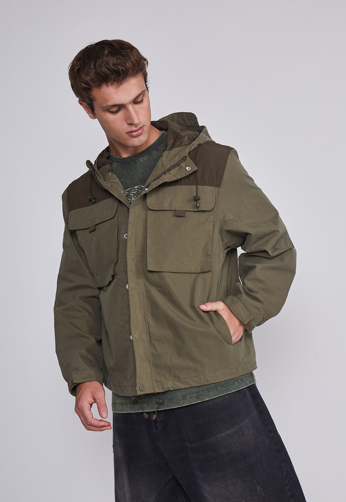 Cortaviento Hombre Con Cierre Verde Sioux 2