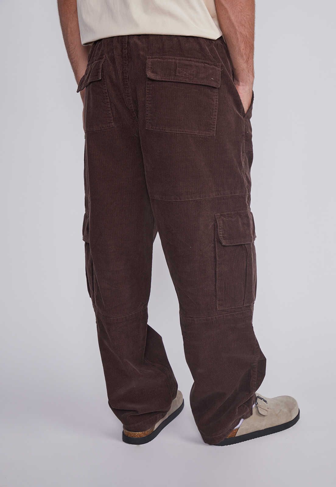Pantalón Hombre Cargo Cotele Café Sioux 4