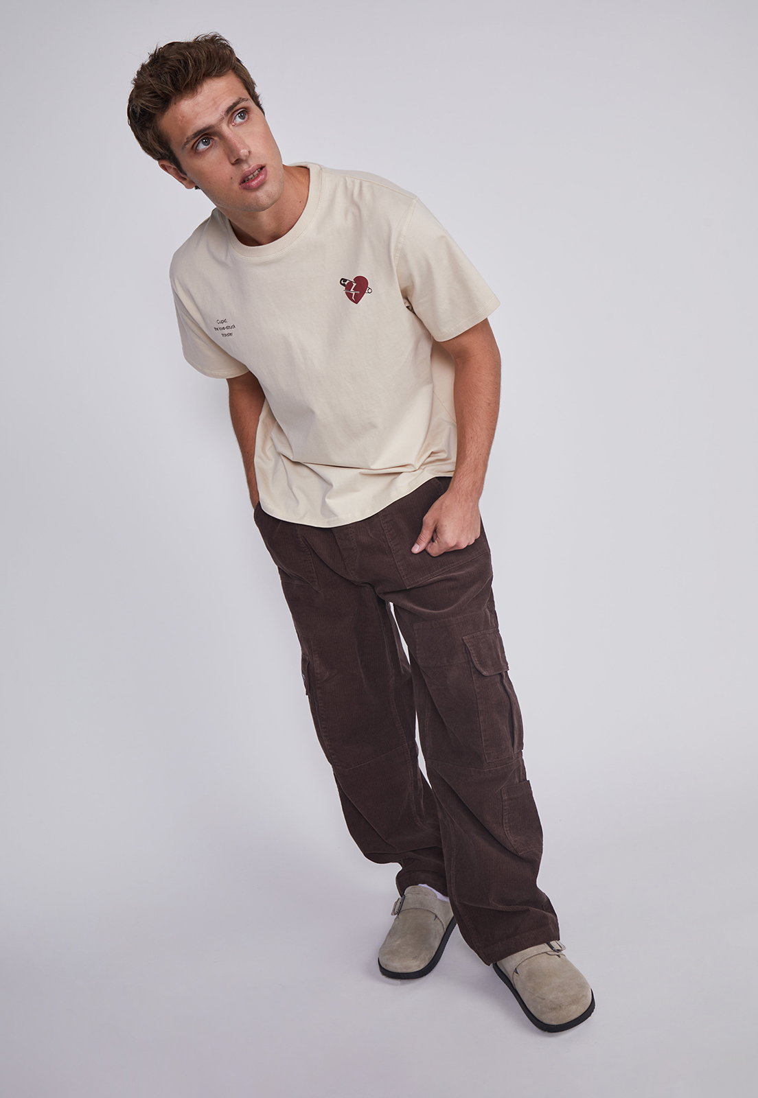 Pantalón Hombre Cargo Cotele Café Sioux 2