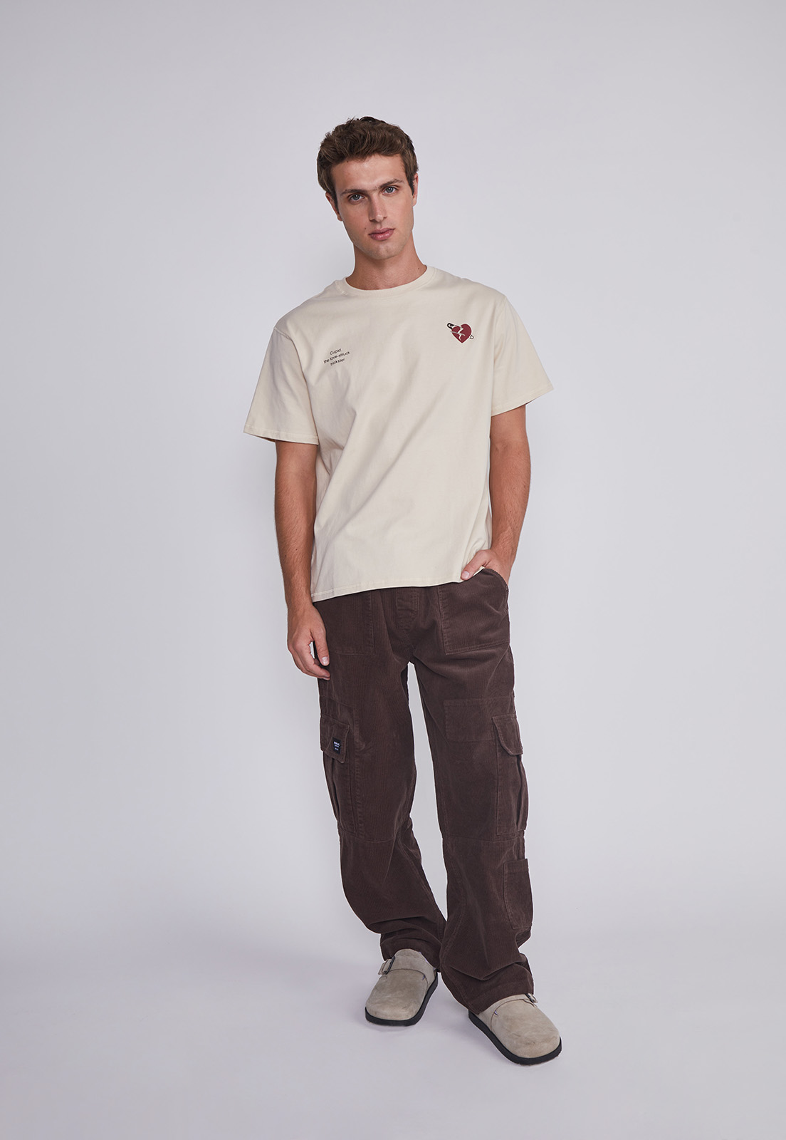 Pantalón Hombre Cargo Cotele Café Sioux 5