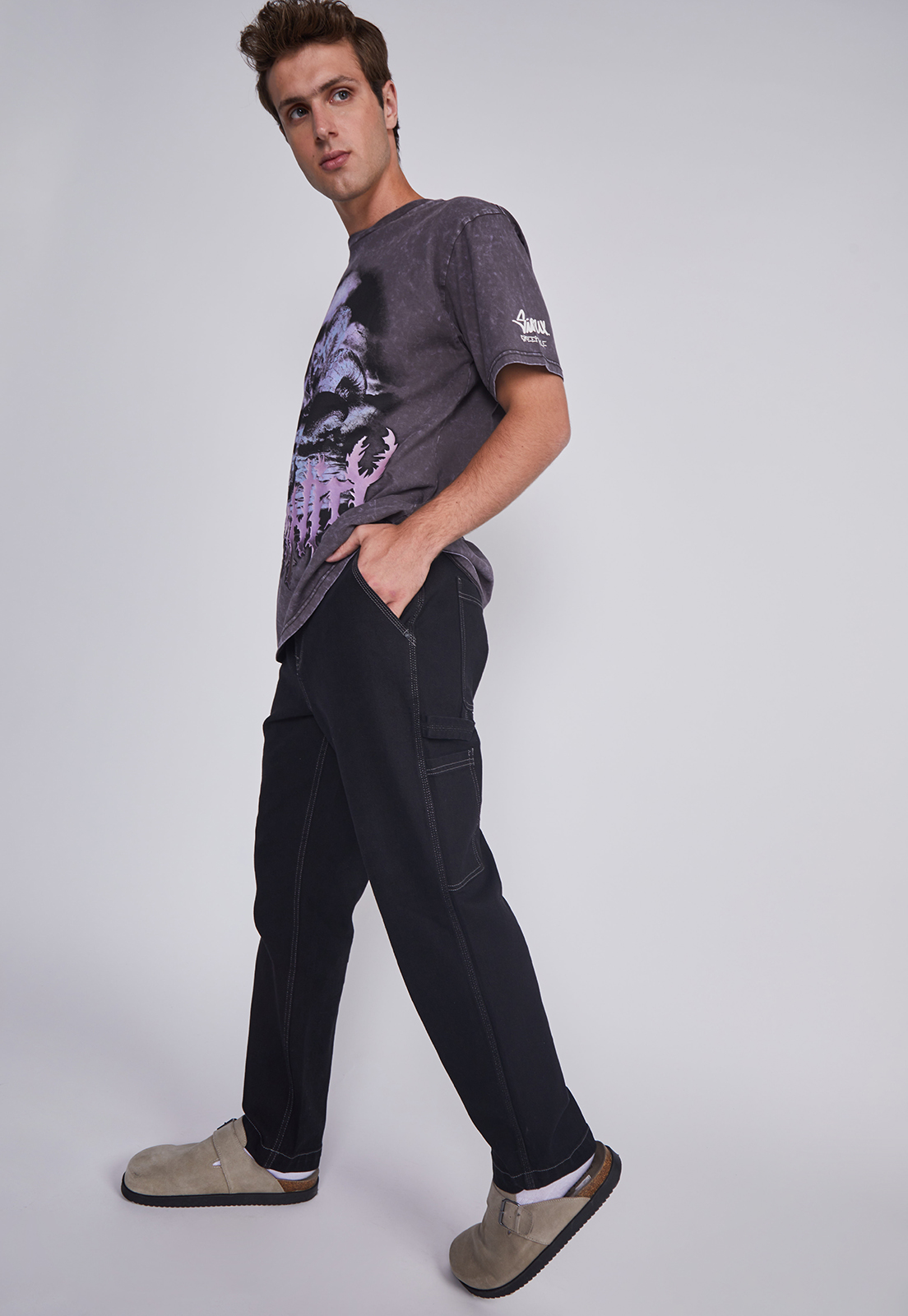 Jeans Hombre Carpintero Negro Sioux 2