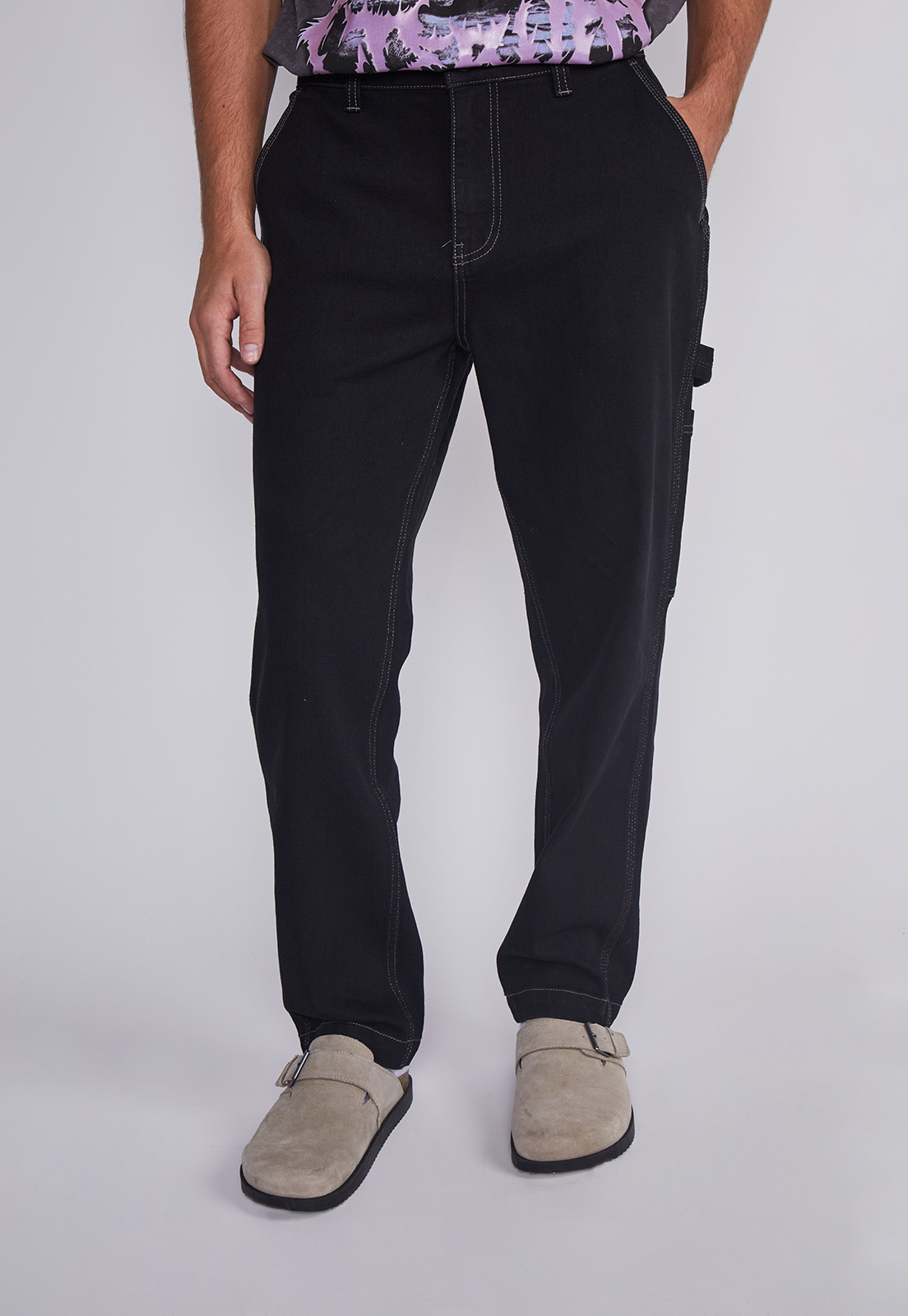 Jeans Hombre Carpintero Negro Sioux 1