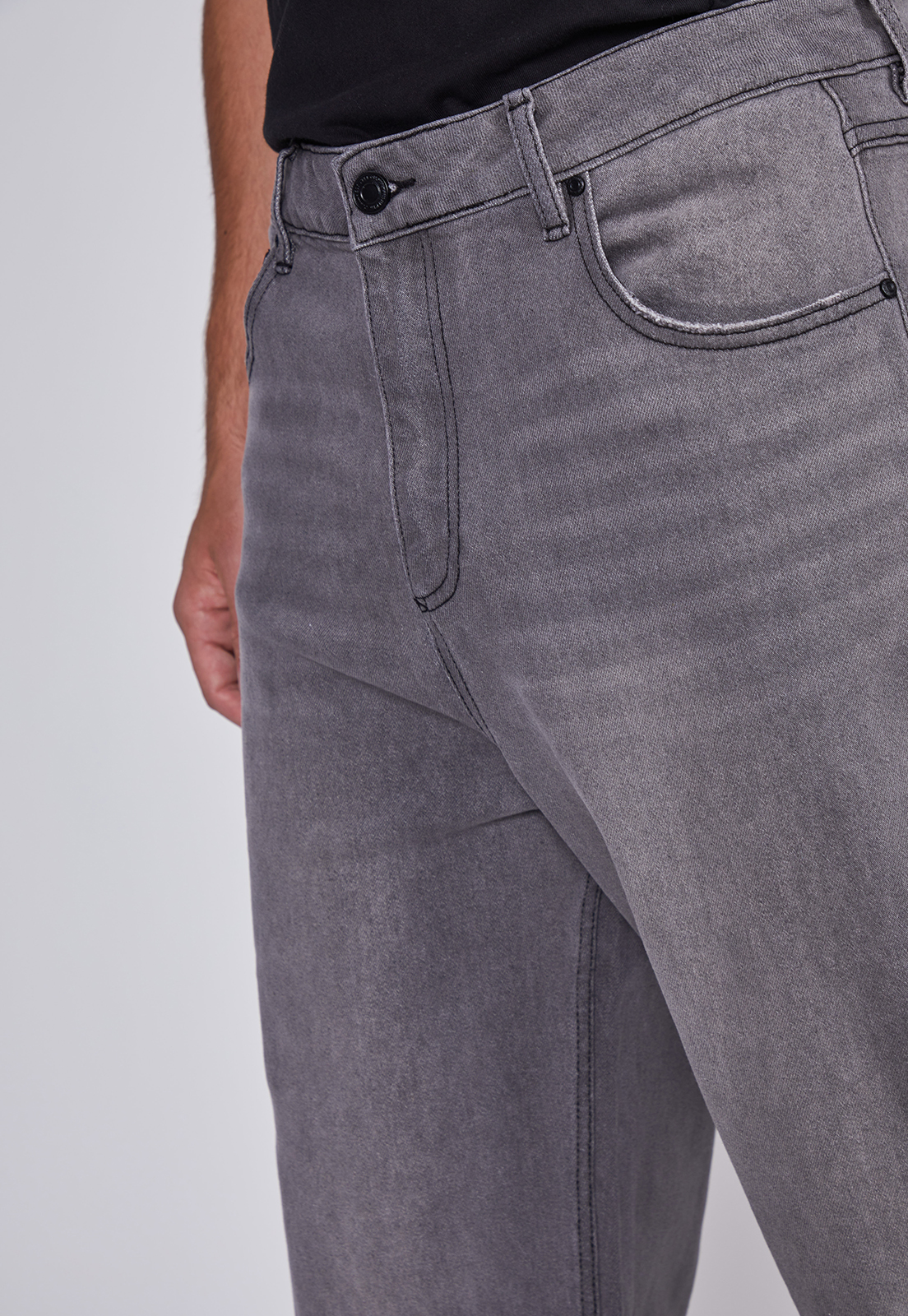 Jeans Hombre Wide Leg Gris Sioux 3