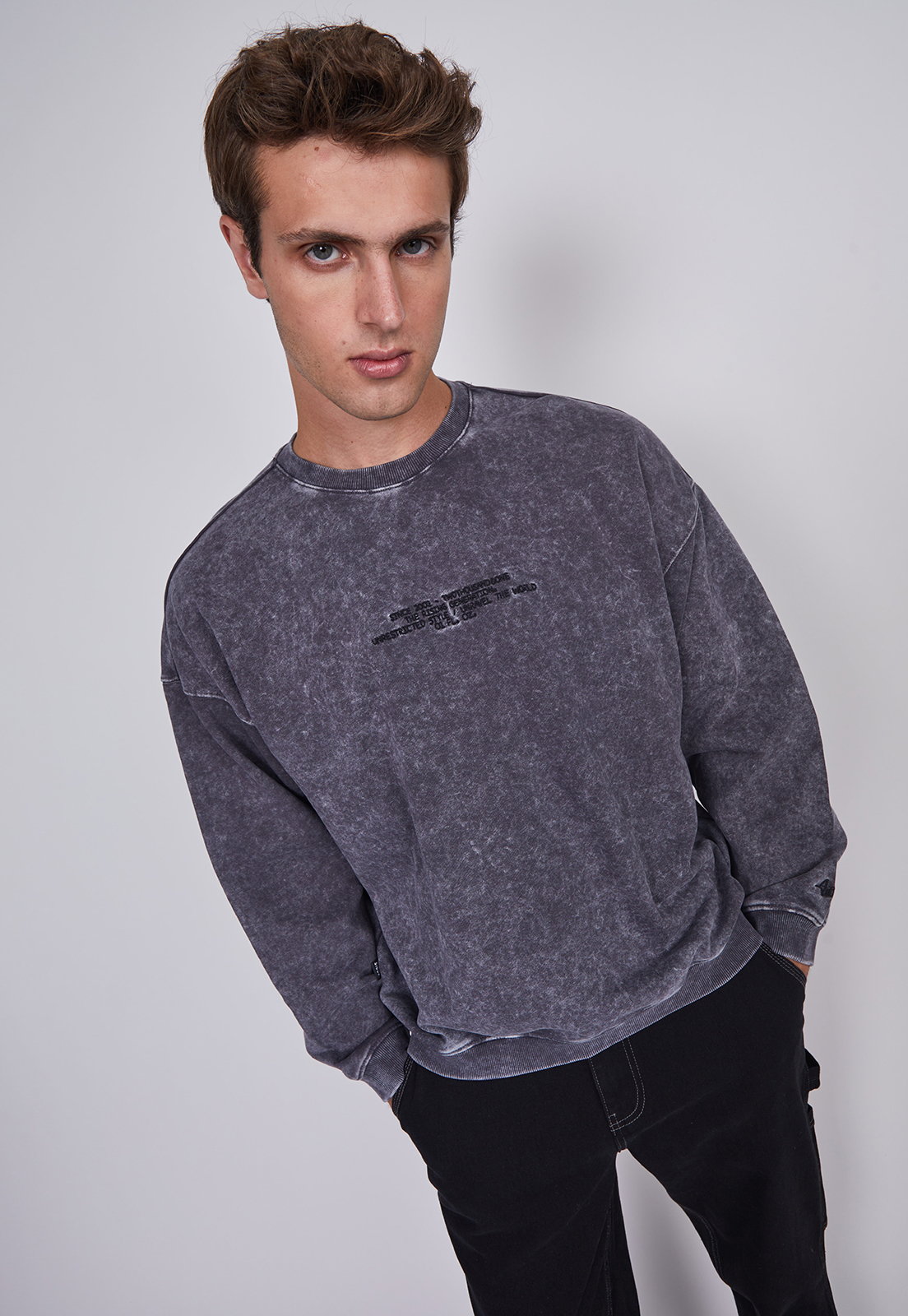 Polerón Hombre Lavado Gris Sioux 2