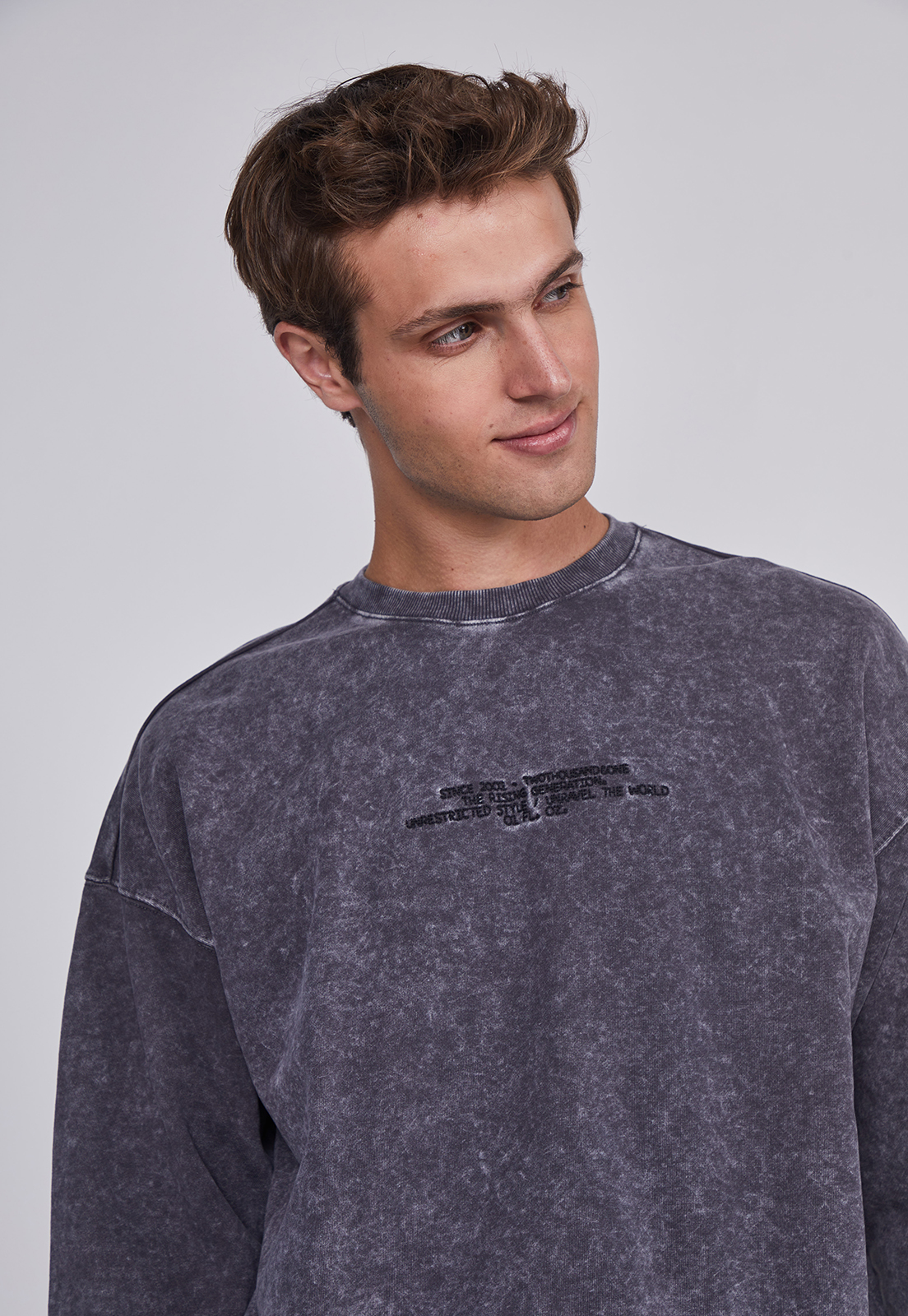 Polerón Hombre Lavado Gris Sioux 3