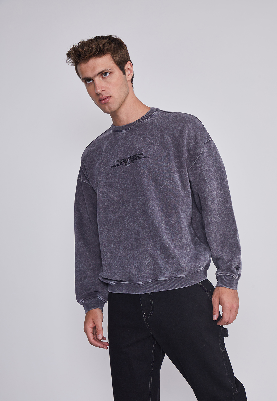 Polerón Hombre Lavado Gris Sioux 1