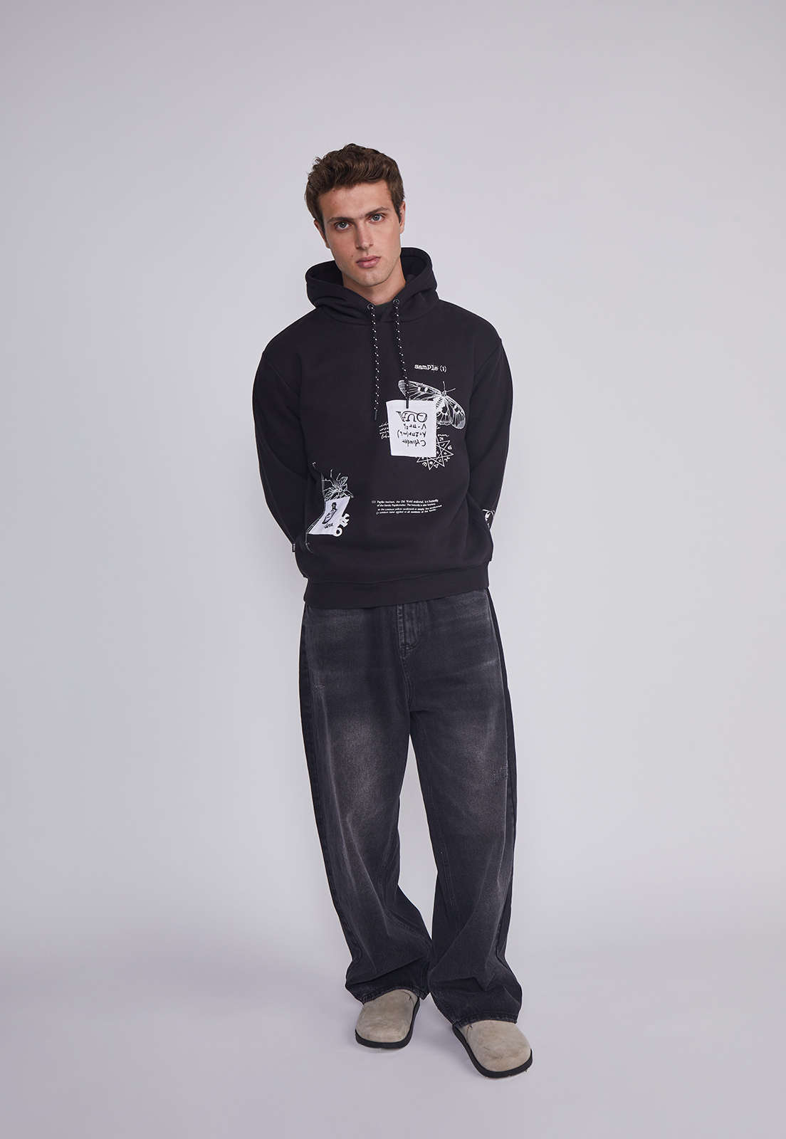 Polerón Hombre Mariposa Negro Sioux 4