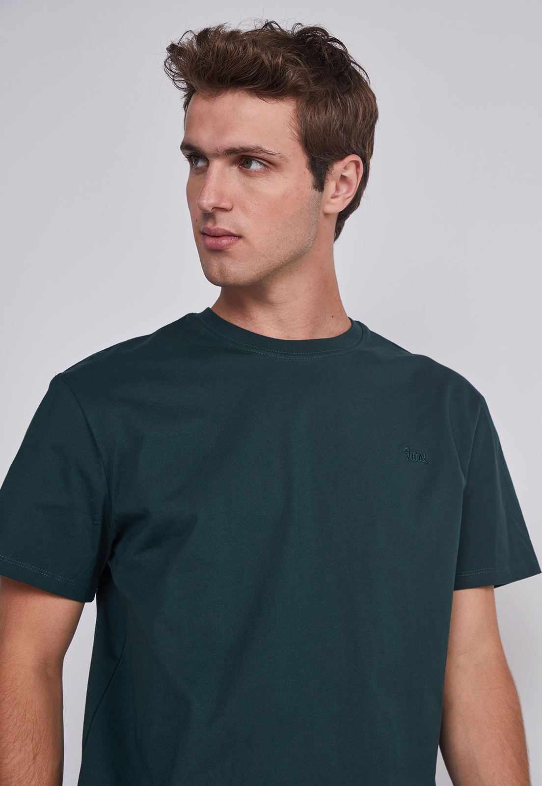 Polera Hombre Basica Verde Sioux 3