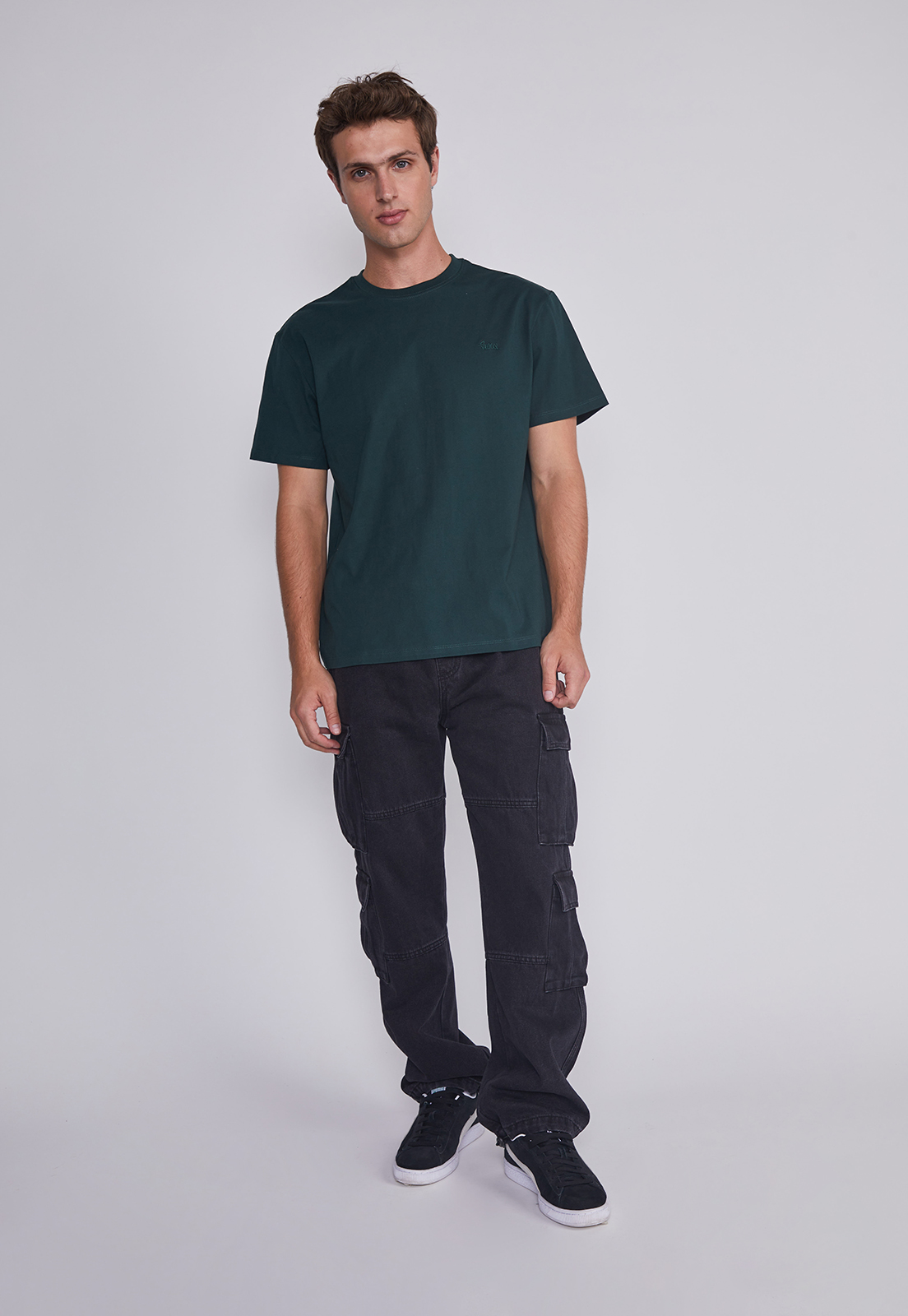 Polera Hombre Basica Verde Sioux 5