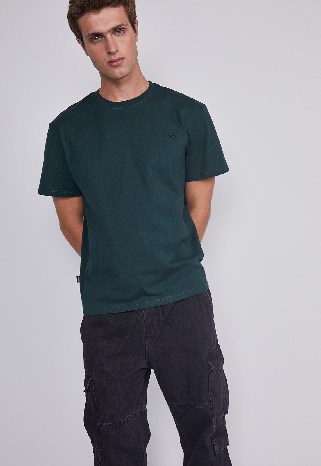 Polera Hombre Basica Verde Sioux 2