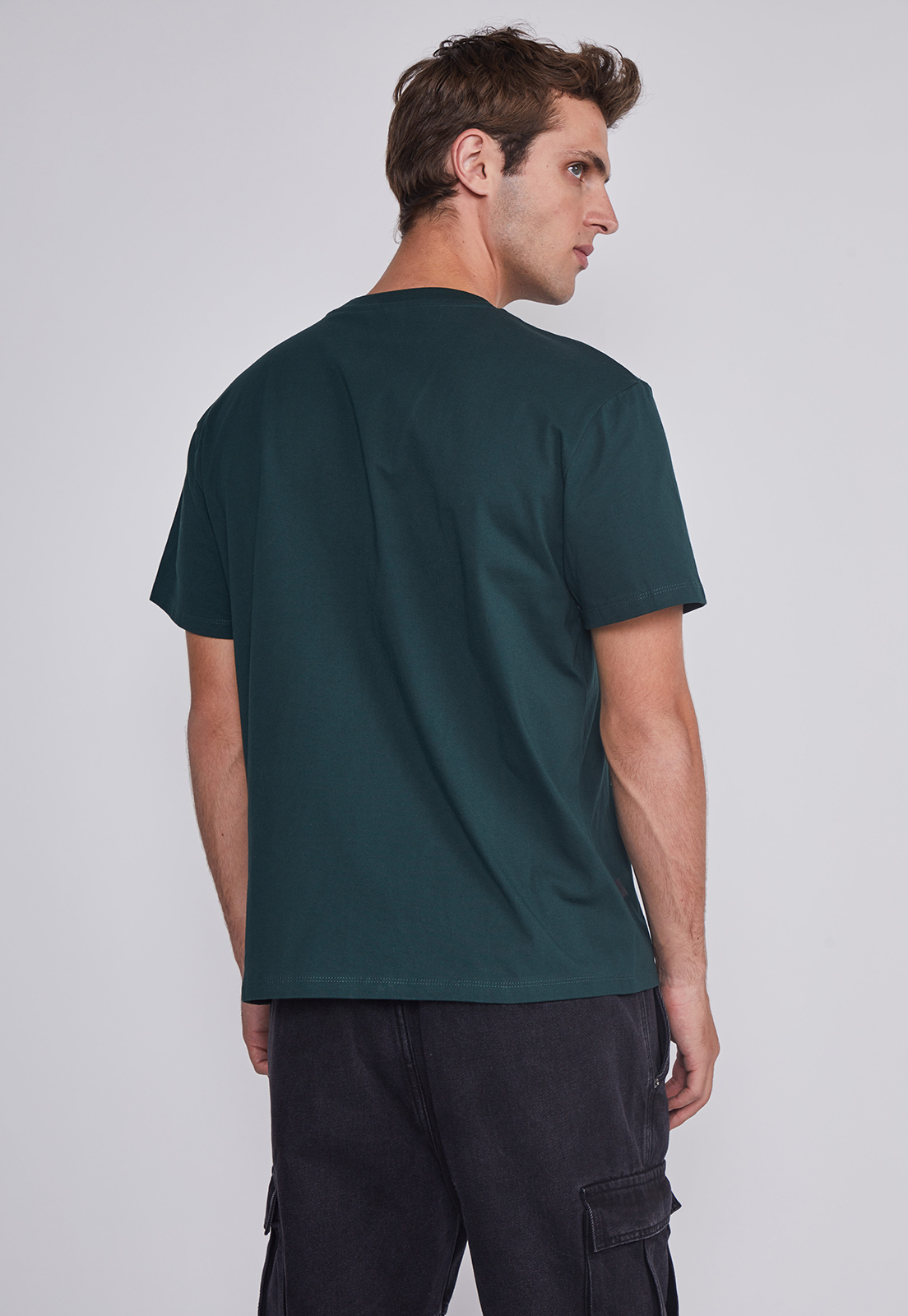 Polera Hombre Basica Verde Sioux 4
