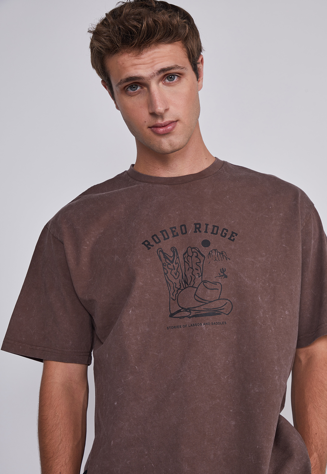 Polera Hombre Vaquera Café Sioux 3