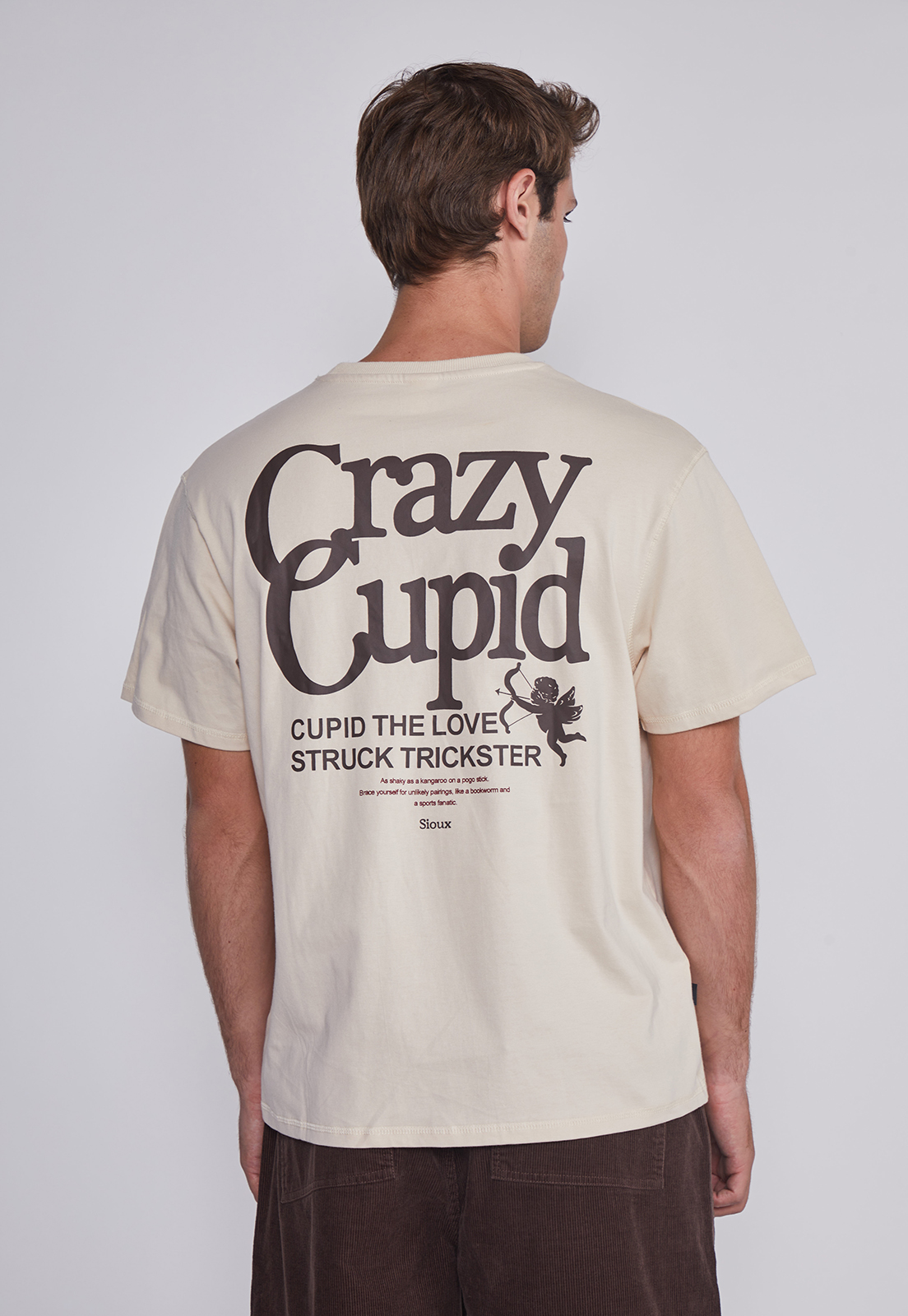 Polera Hombre Corazon Cupido Beige Sioux 4