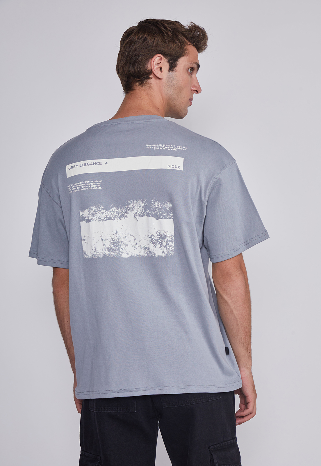 Polera Hombre Basica Gris Sioux 4