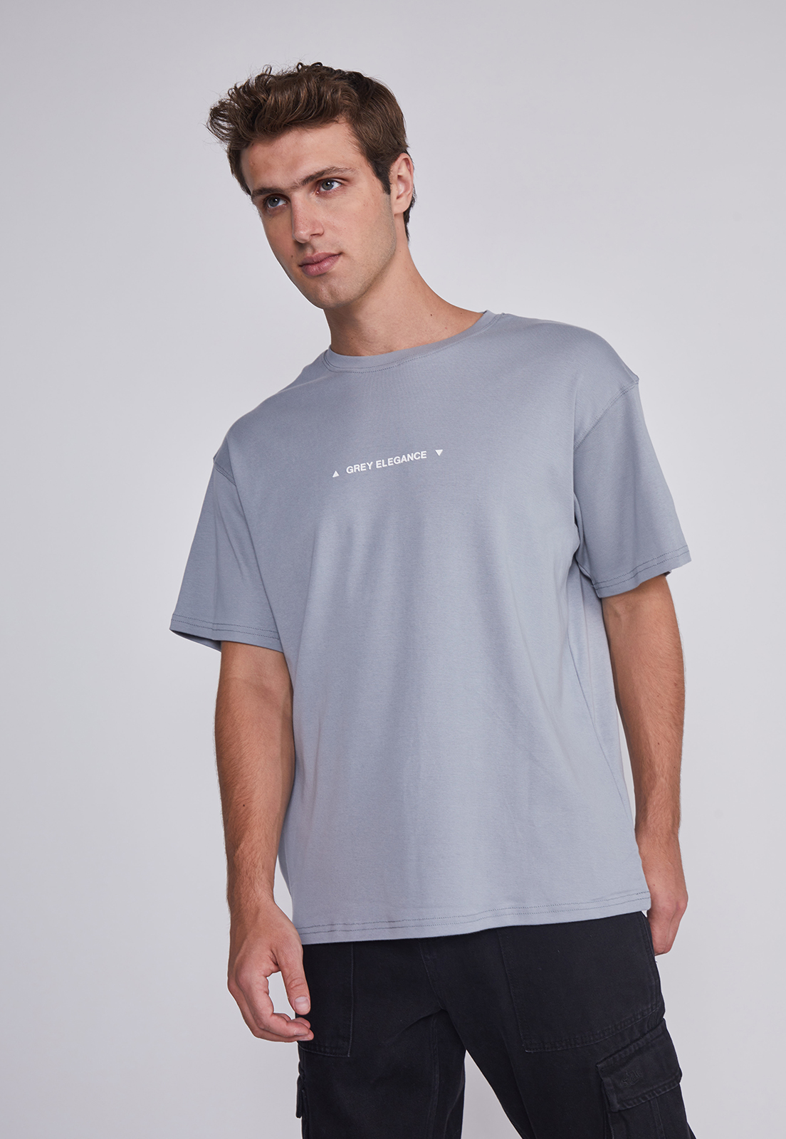 Polera Hombre Basica Gris Sioux 2