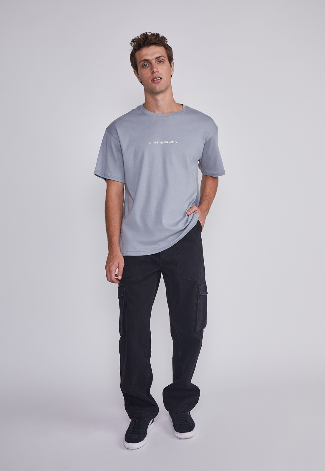 Polera Hombre Basica Gris Sioux 5