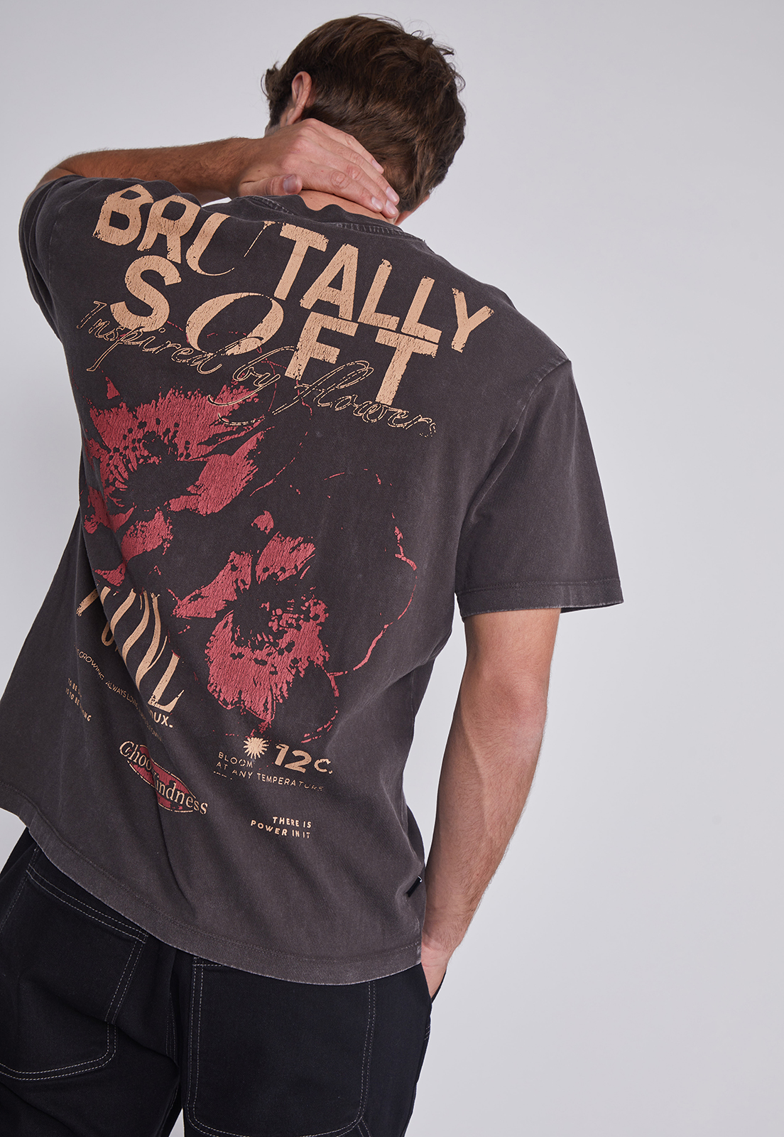 Polera Hombre Flor Gris Sioux 2