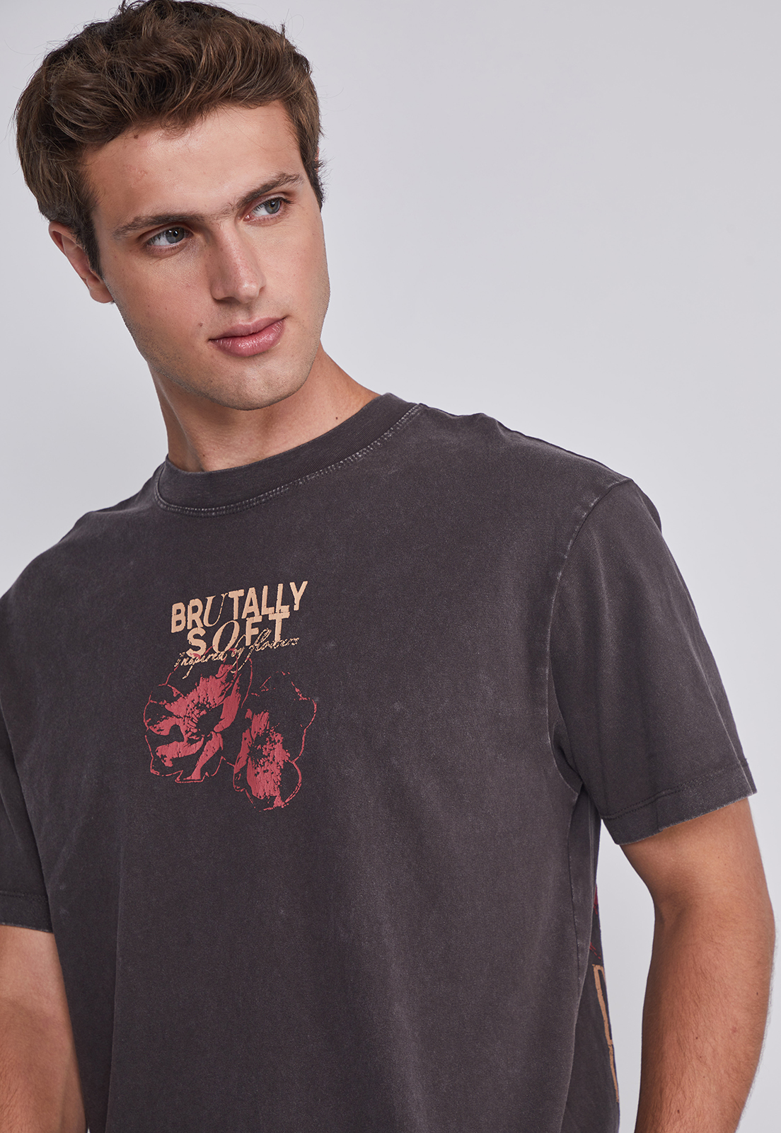 Polera Hombre Flor Gris Sioux 3