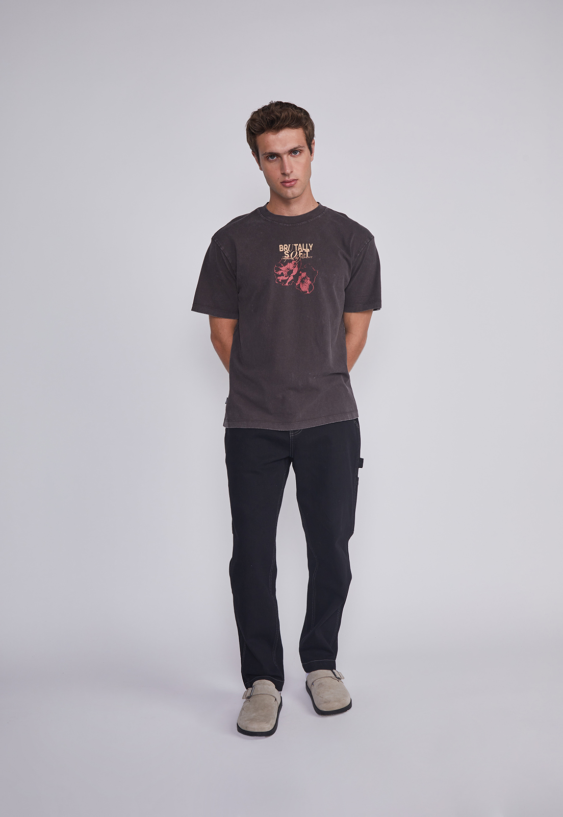 Polera Hombre Flor Gris Sioux 5