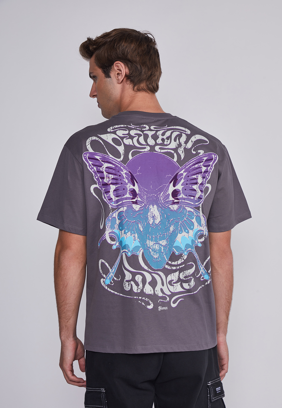Polera Hombre Mariposa Gris Sioux 3