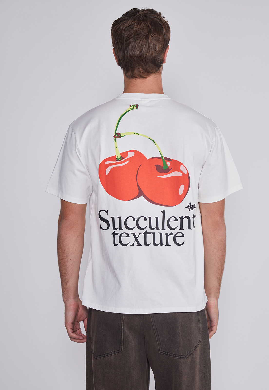 Polera Hombre Cerezas Blanco Sioux 4