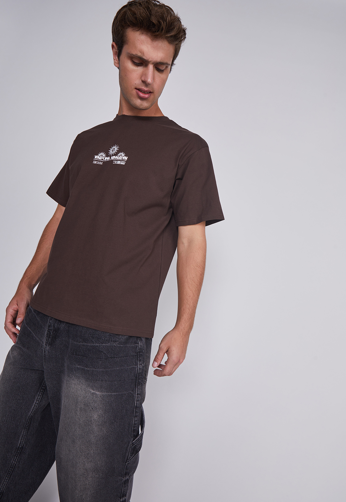 Polera Hombre Sol Café Sioux 2
