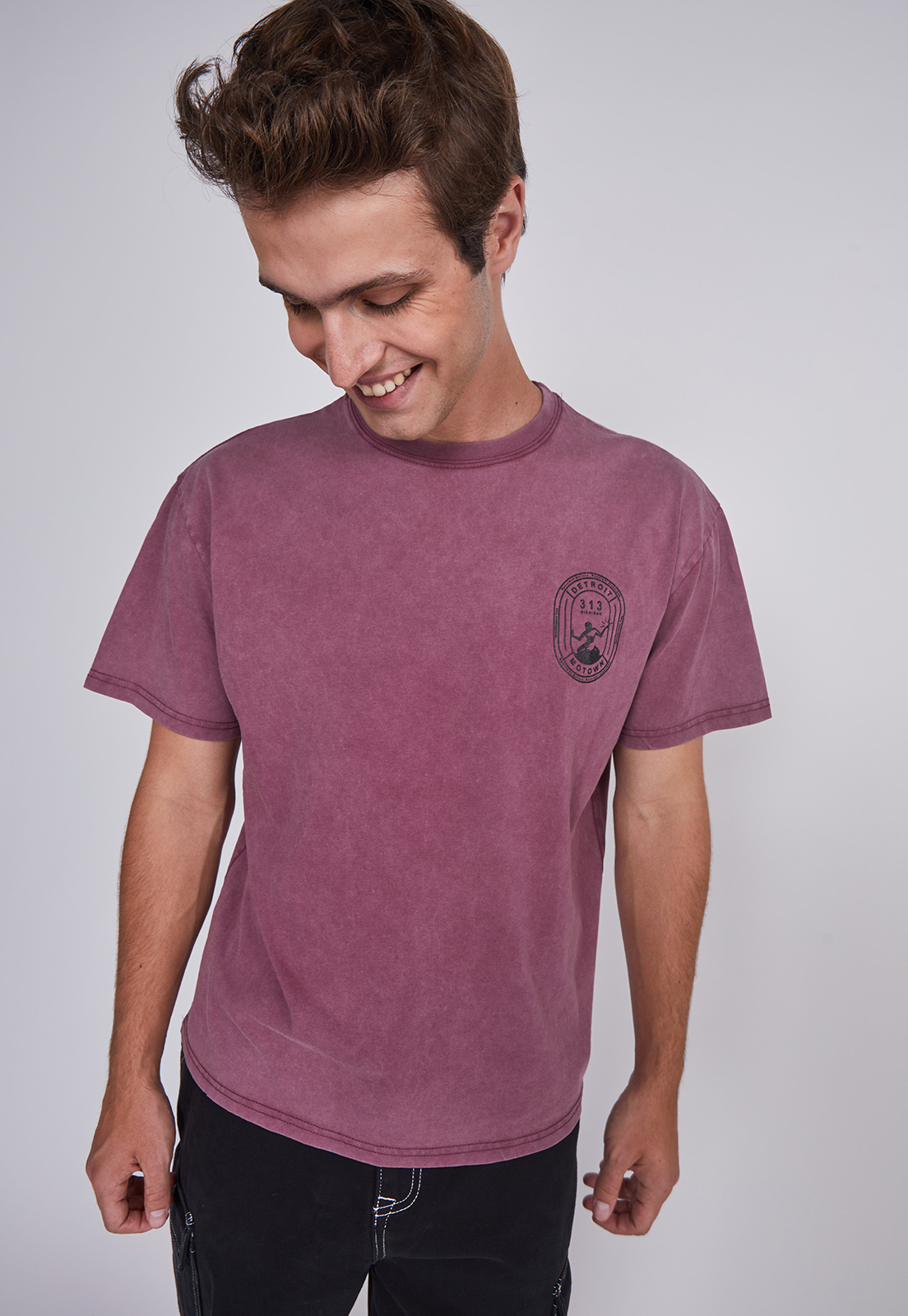 Polera Hombre Detroit Burdeo Sioux 2