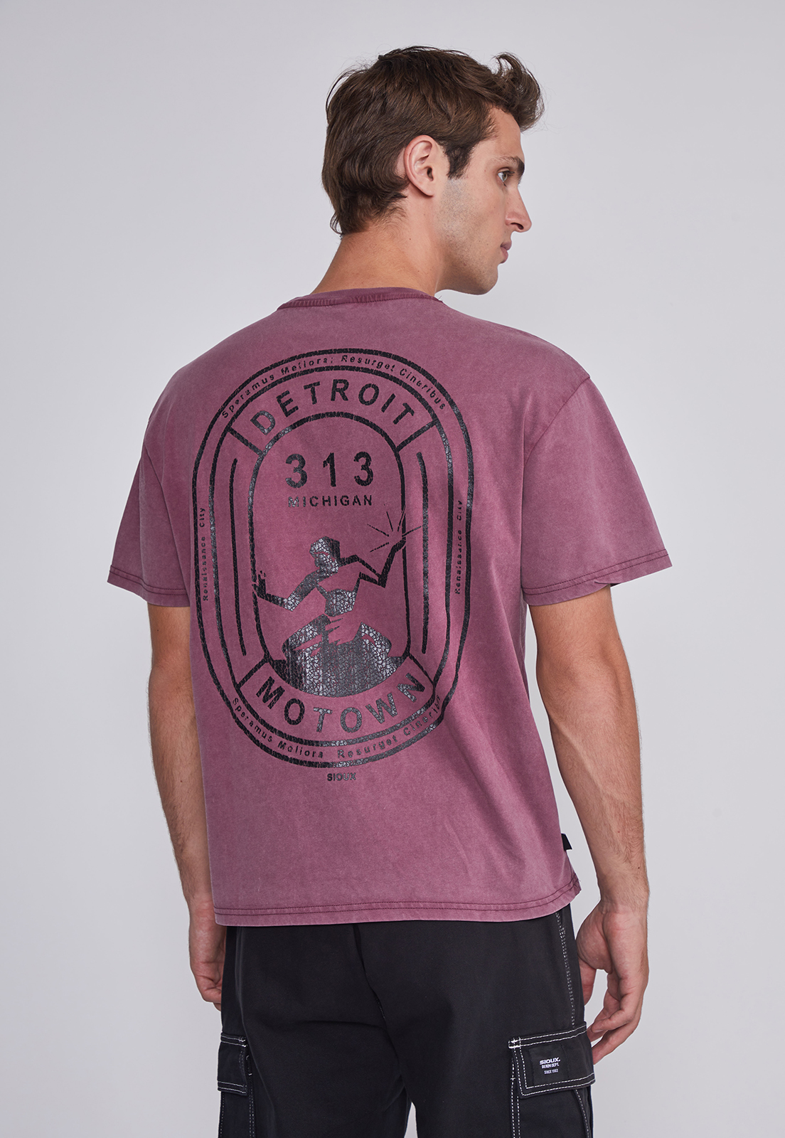 Polera Hombre Detroit Burdeo Sioux 4