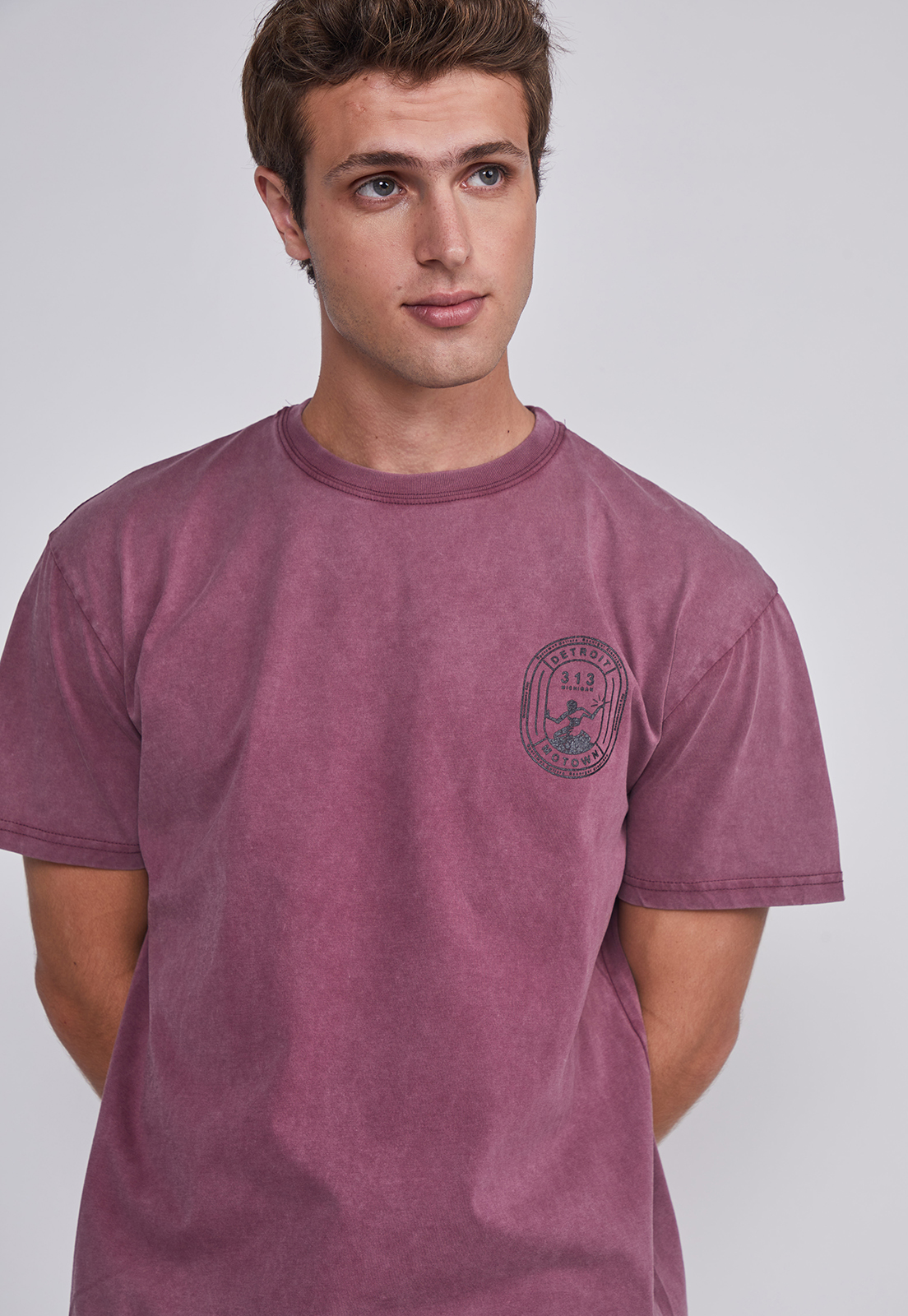 Polera Hombre Detroit Burdeo Sioux 3