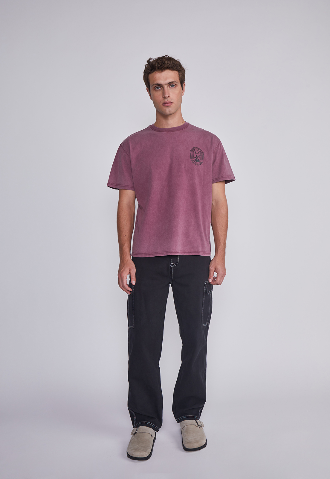 Polera Hombre Detroit Burdeo Sioux 5