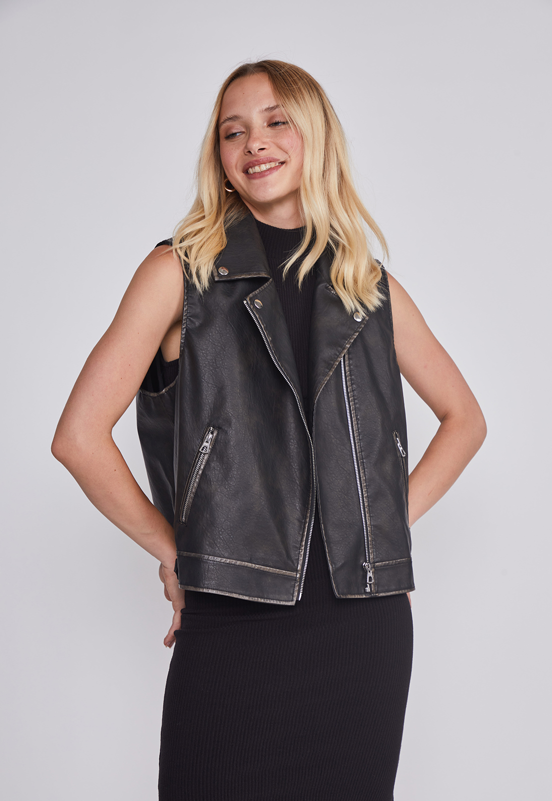 Chaqueta Mujer Lavado Negro Sioux 1