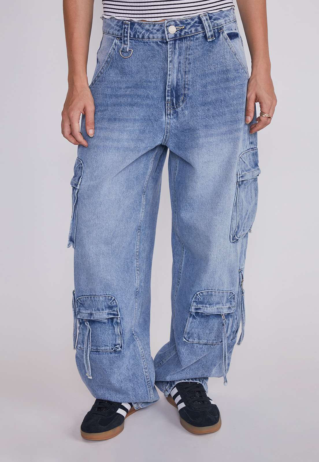 Jeans Mujer Baggy Azul Sioux 1