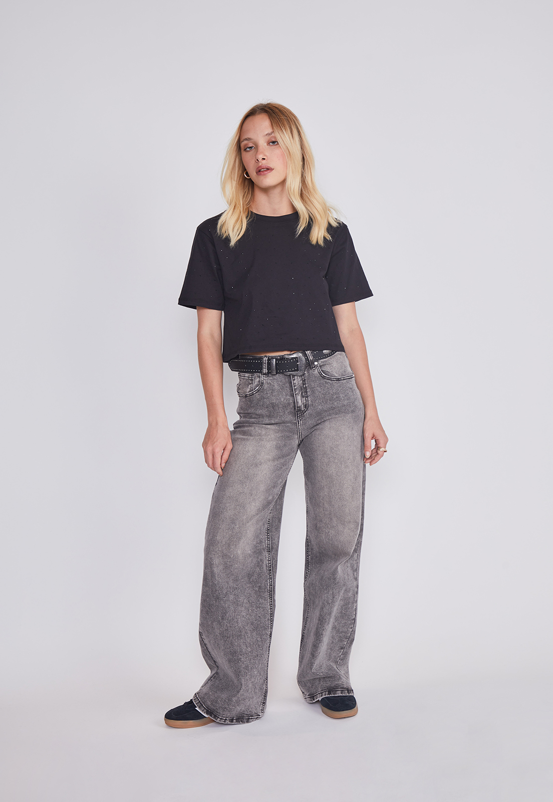 Polera Mujer Full Strass Negro Sioux 5