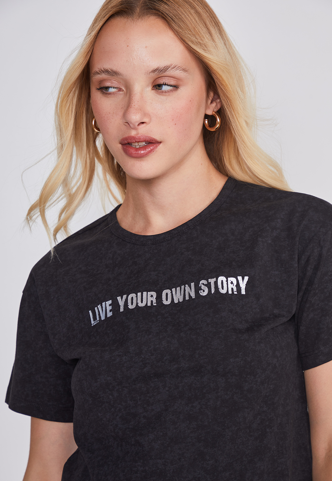 Polera Mujer Lavada Gris Sioux 3