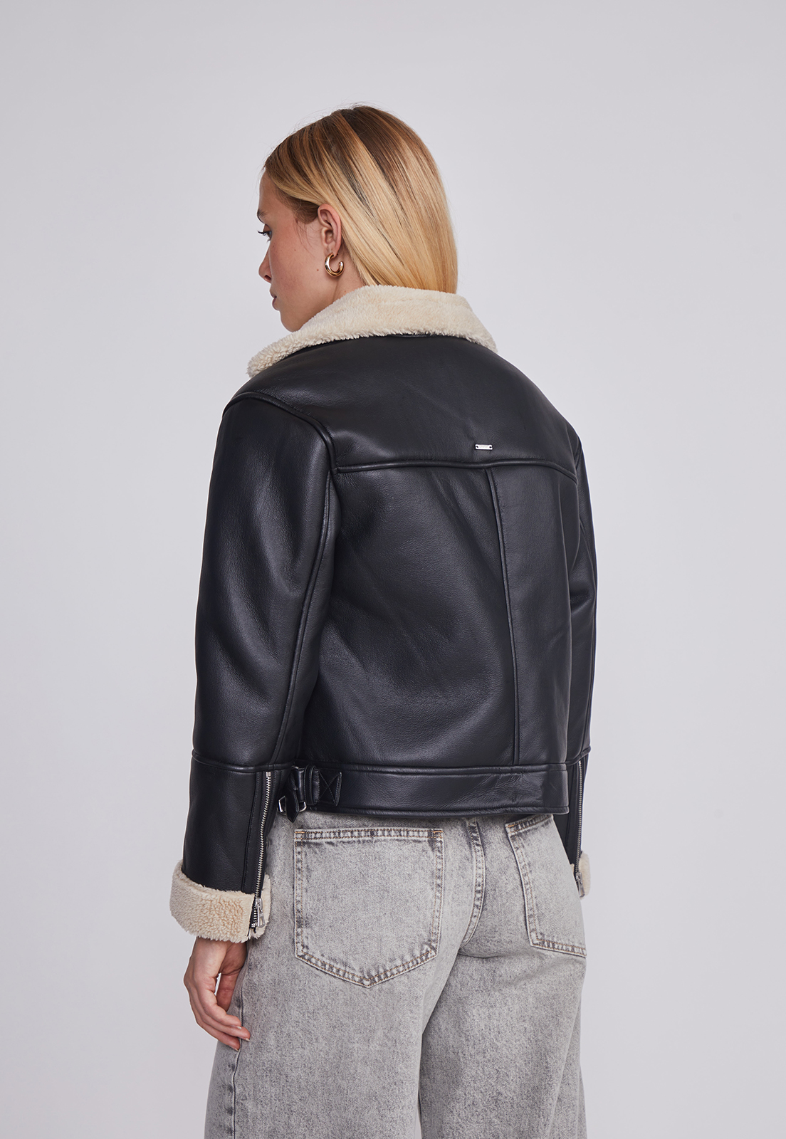 Chaqueta Mujer Aviadora Chiporro Negro Sioux 4