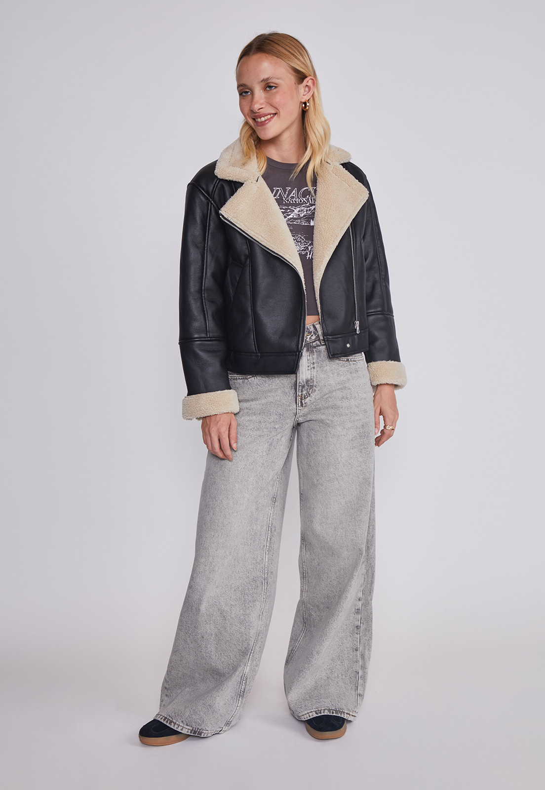 Chaqueta Mujer Aviadora Chiporro Negro Sioux 5