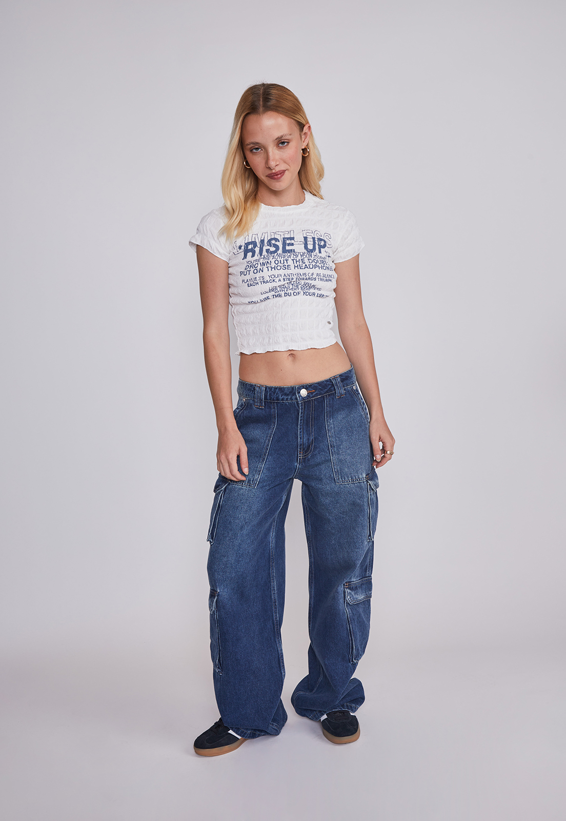 Polera Mujer Texturada Blanco Sioux 5