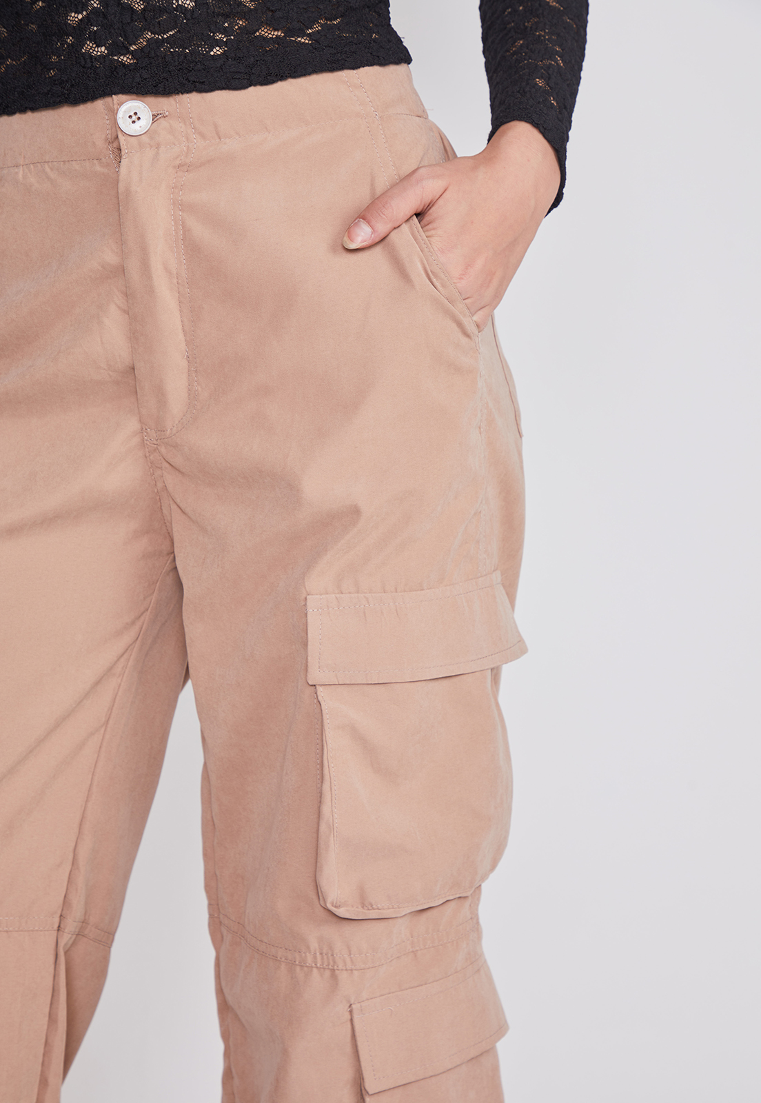 Pantalón Mujer Cargo Basta Café Sioux 3