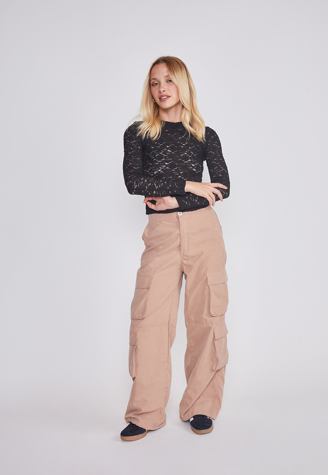 Pantalón Mujer Cargo Basta Café Sioux 5