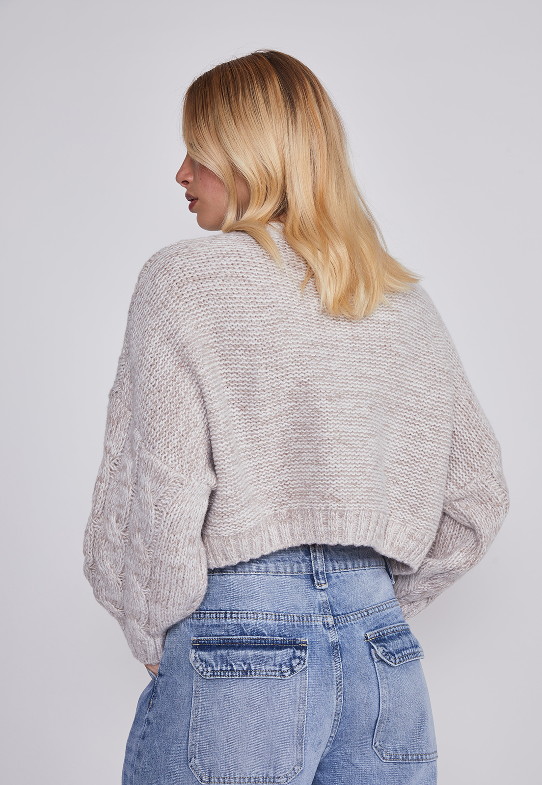 Sweater Mujer Trenzas Beige Sioux 4